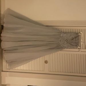 Evening gown. Beaded on top